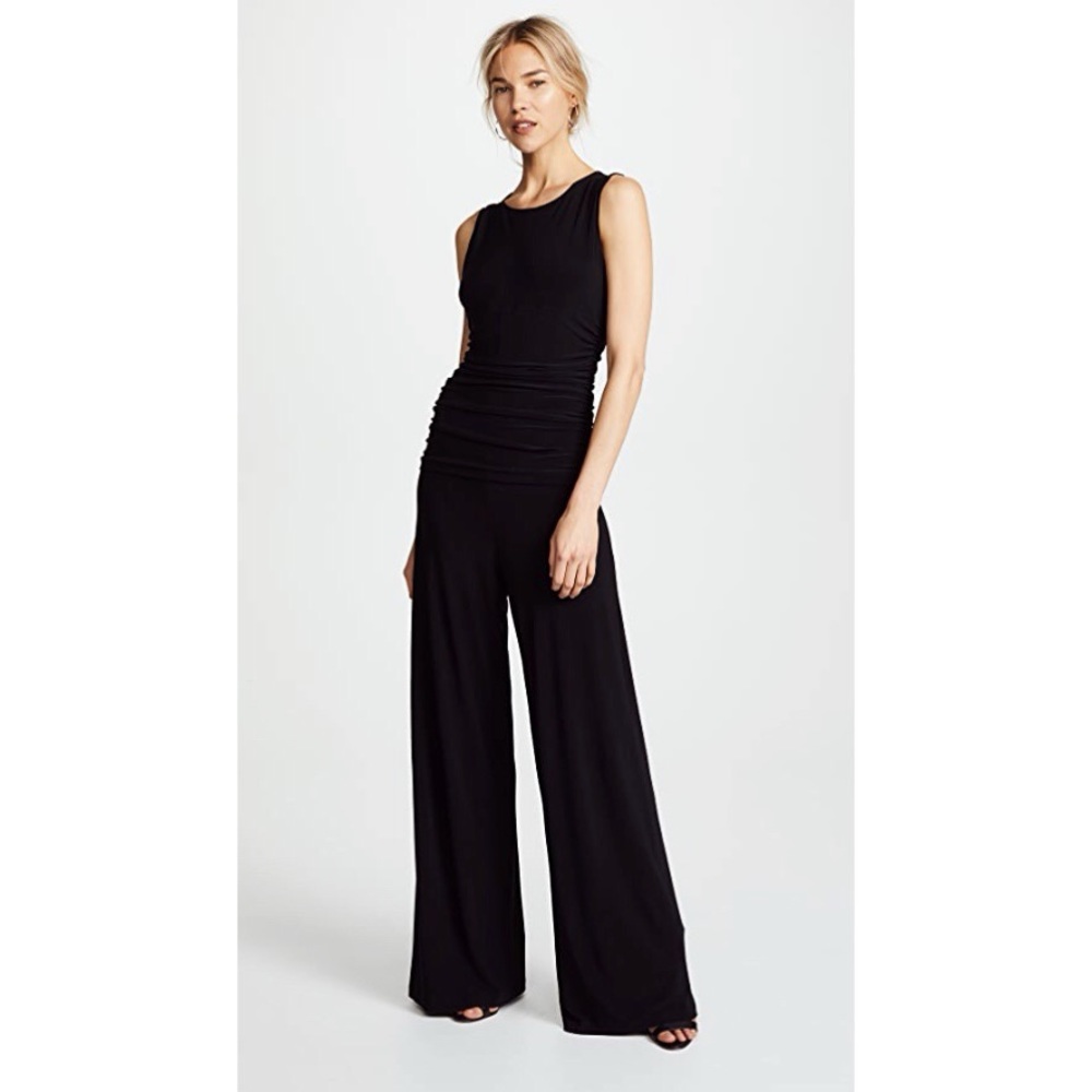 Norma Kamali Shirred Waist Jumpsuit